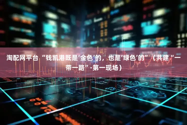 淘配网平台 “钱凯港既是‘金色’的，也是‘绿色’的”（共建“一带一路”·第一现场）